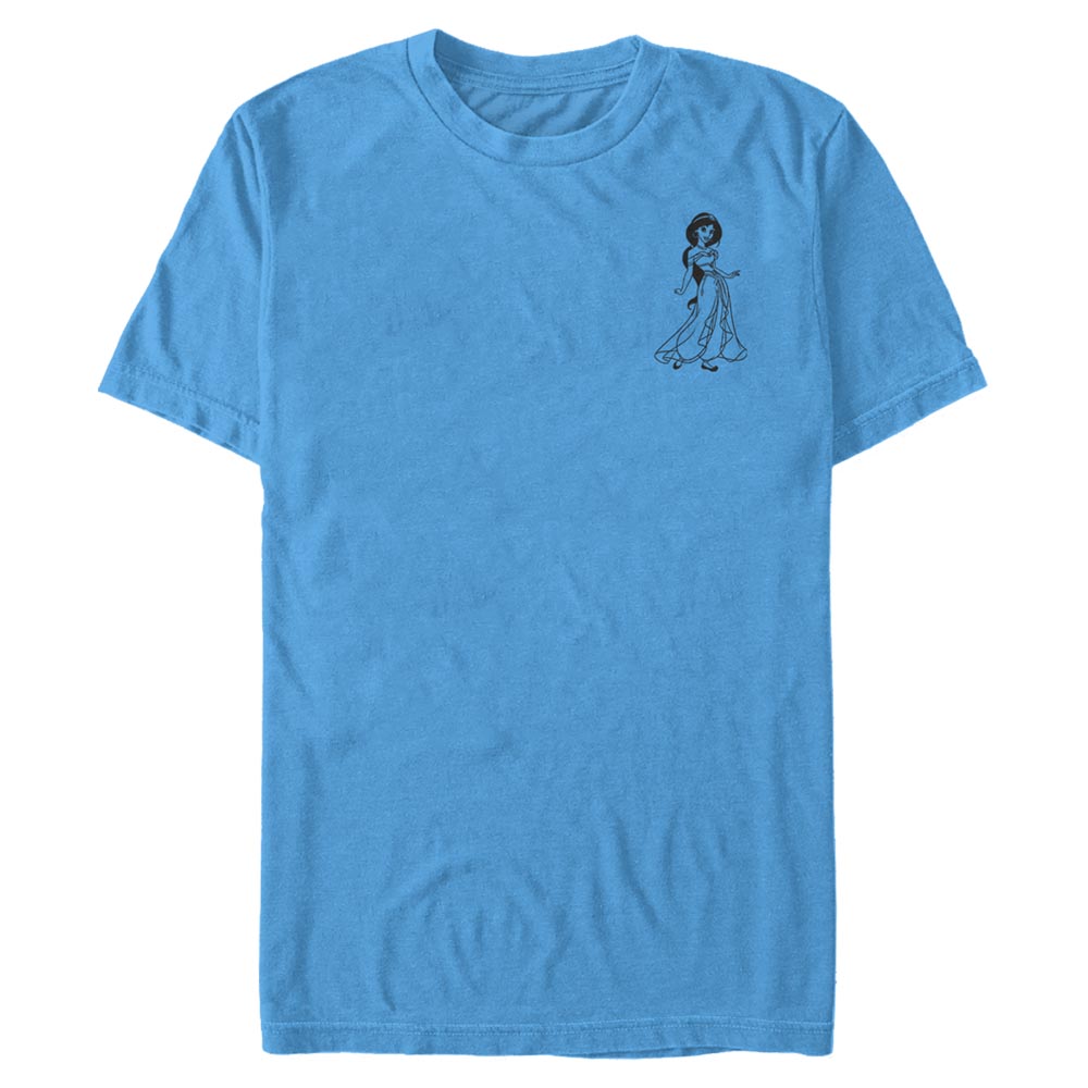 Aperçu: Disney - Aladin - Jasmine Line - Homme T-shirt - Azur - Devant