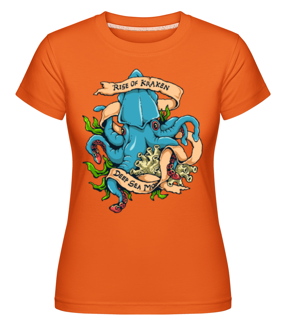 Aperçu: Rise Of Kraken -  T-shirt Shirtinator femme - Orange - Devant