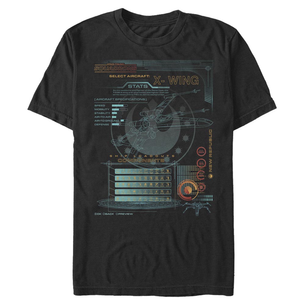 Star Wars - Squadrons - X-Wing Game Components - Homme T-shirt