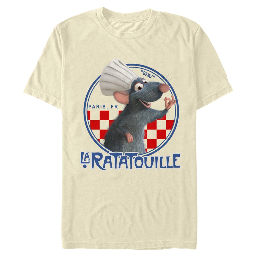 Aperçu: Pixar - Ratatouille - Remy Chef - Homme T-shirt - Crème - Devant