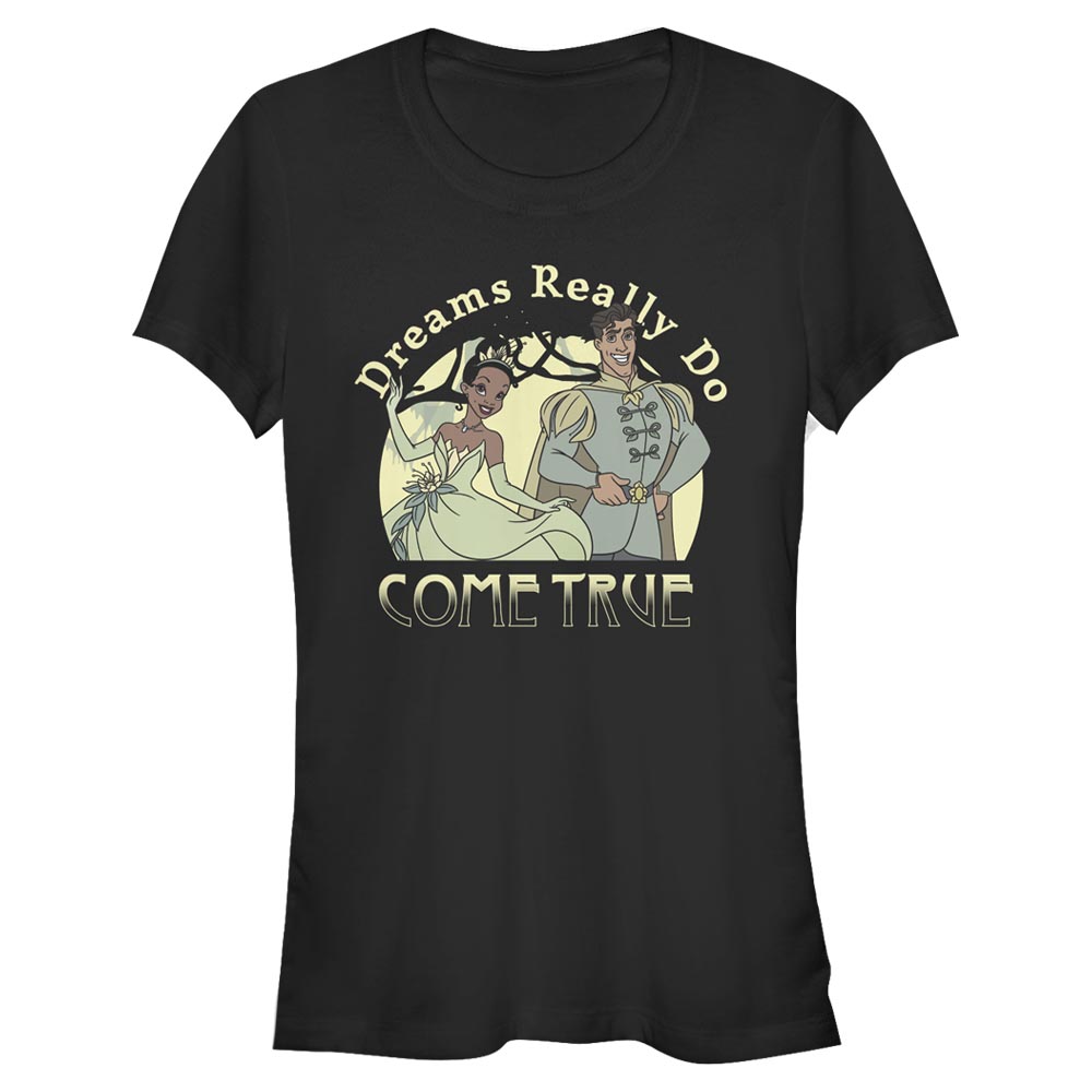 Disney - La princesse et la grenouille - Tiana Dreams Do Come True - Valentine's Day - Femme T-shirt - Noir - Devant