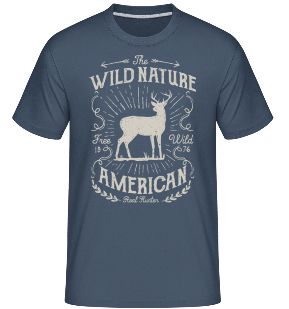 Aperçu: Wild Nature -  T-Shirt Shirtinator homme - Bleu denim - Devant