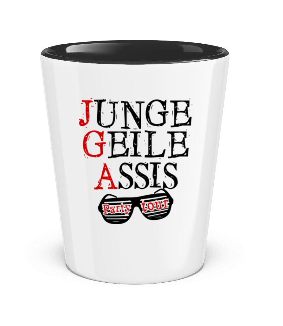 Junge, Geile Assis · Schnapsglas zweifarbig