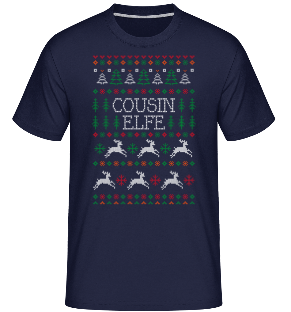 Cousin Elfe -  T-Shirt Shirtinator homme - Bleu marine - Devant