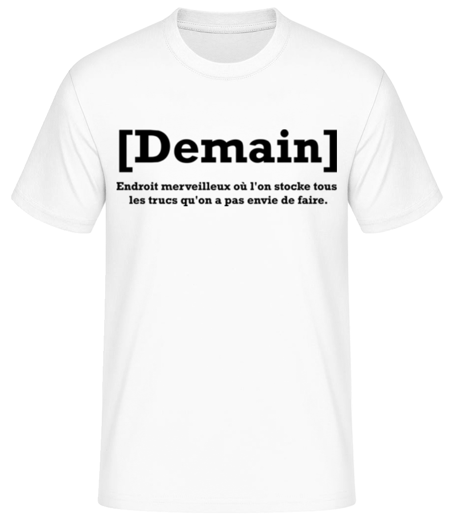 Demain - T-shirt standard Homme - Blanc - Devant