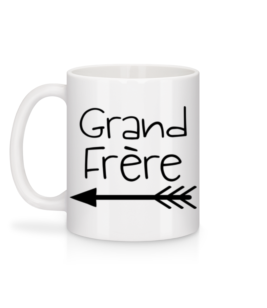 Grand Frère - Mug en céramique blanc - Blanc - Derrière