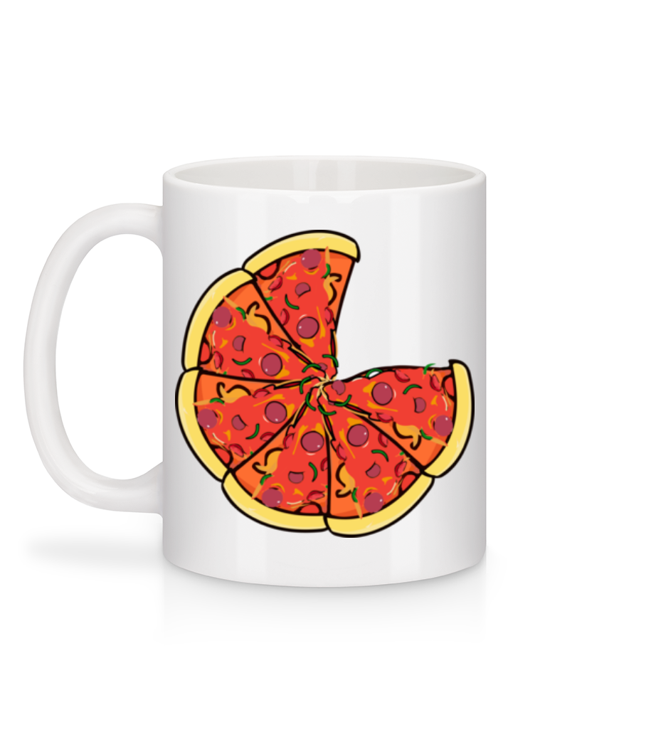Aperçu: Pizza - Mug en céramique blanc - Blanc - Derrière