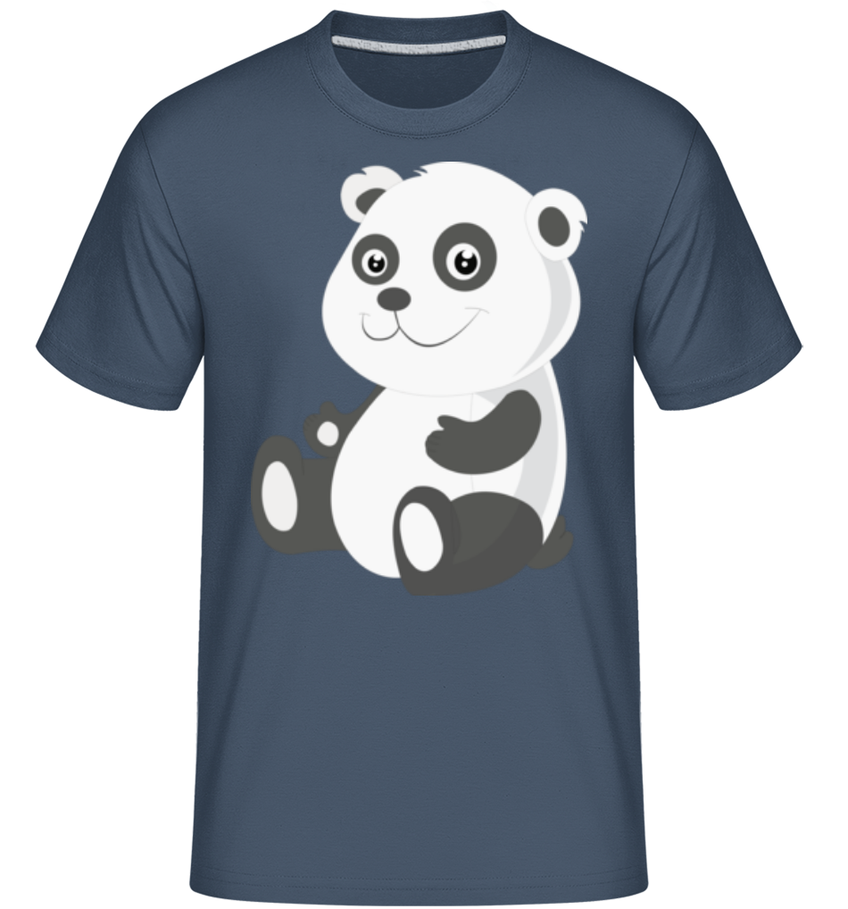 Aperçu: Panda Comic -  T-Shirt Shirtinator homme - Bleu denim - Devant