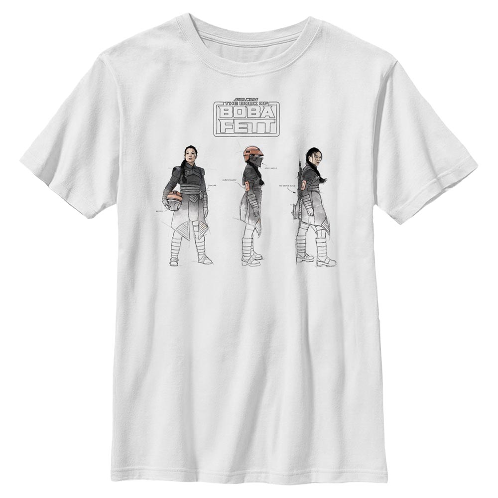 Star Wars - Book of Boba Fett - Fennec Shand Fennec Painted Sketches - Kinder T-Shirt