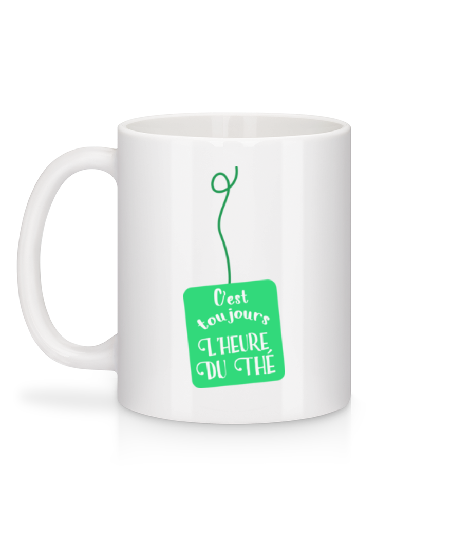 C’est Toujours L’heure Du Thé - Mug en céramique blanc - Blanc - Derrière