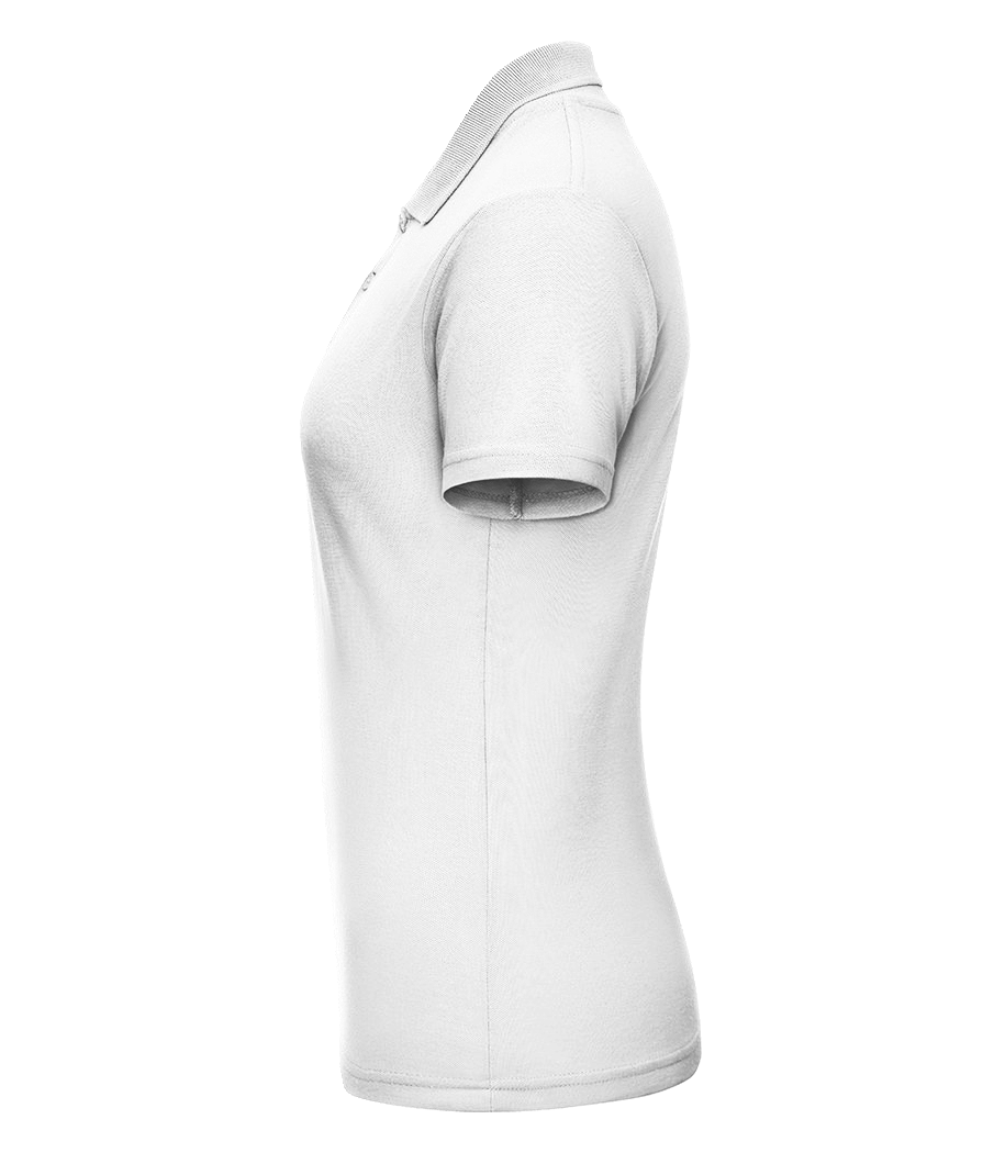 Polo en piqué fin pour femmes - Blanc - Gauche