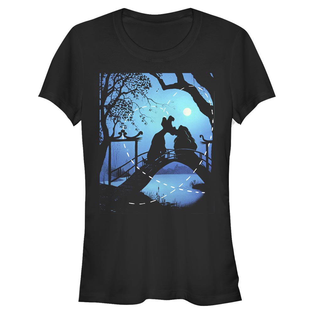 Disney - La belle et le Clochard - La Belle et le Clochard Silhouette Love - Femme T-shirt