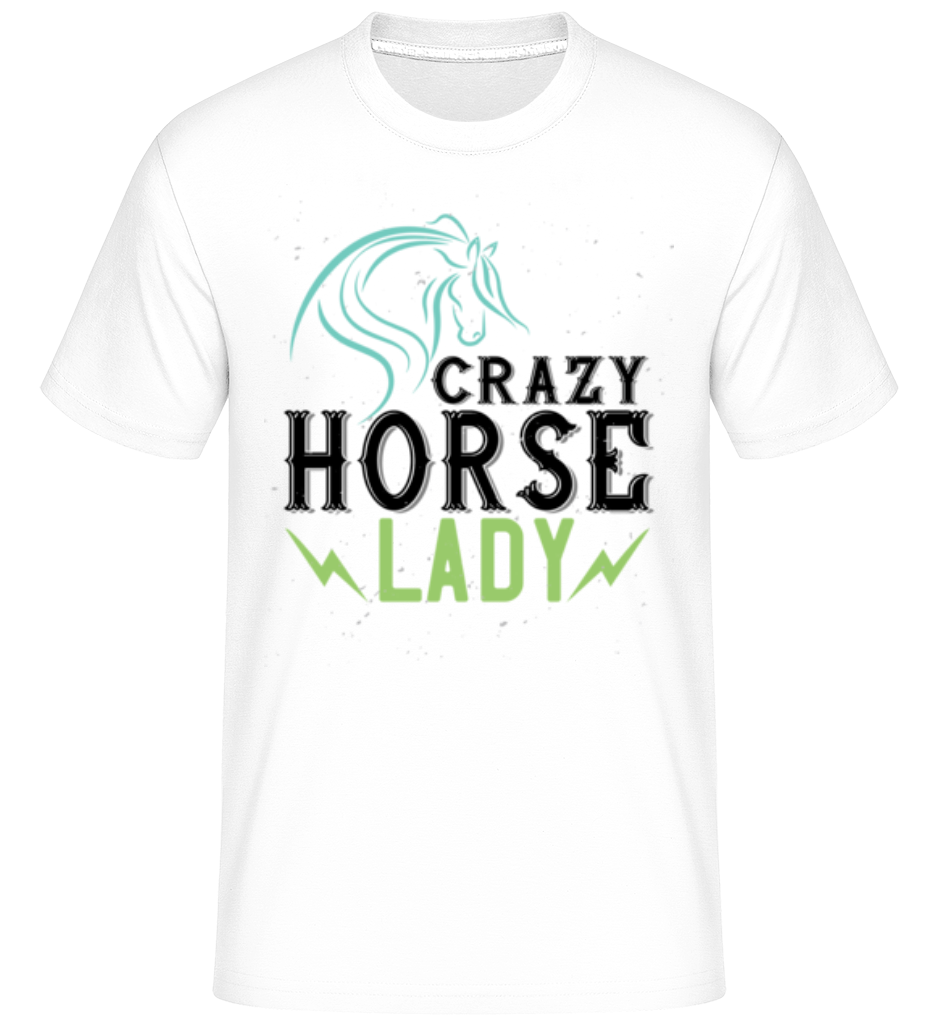 Aperçu: Crazy Horse Lady -  T-Shirt Shirtinator homme - Blanc - Devant