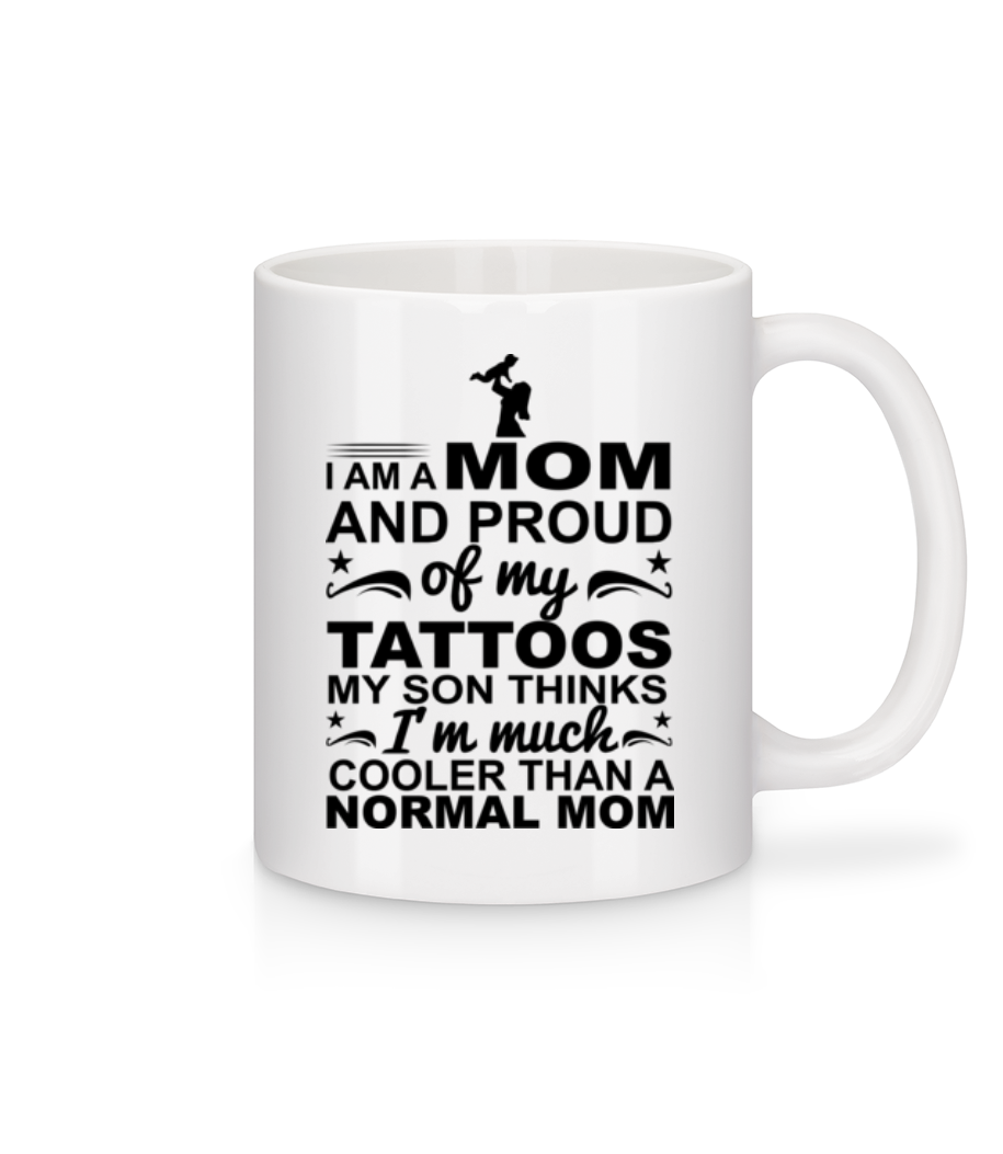 Mom Proud Of Tattoos · Mug en céramique blanc