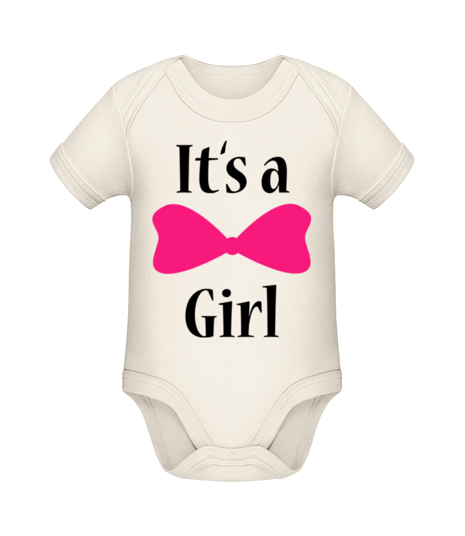 It's A Girl - Ribbon · Body manches courtes bio