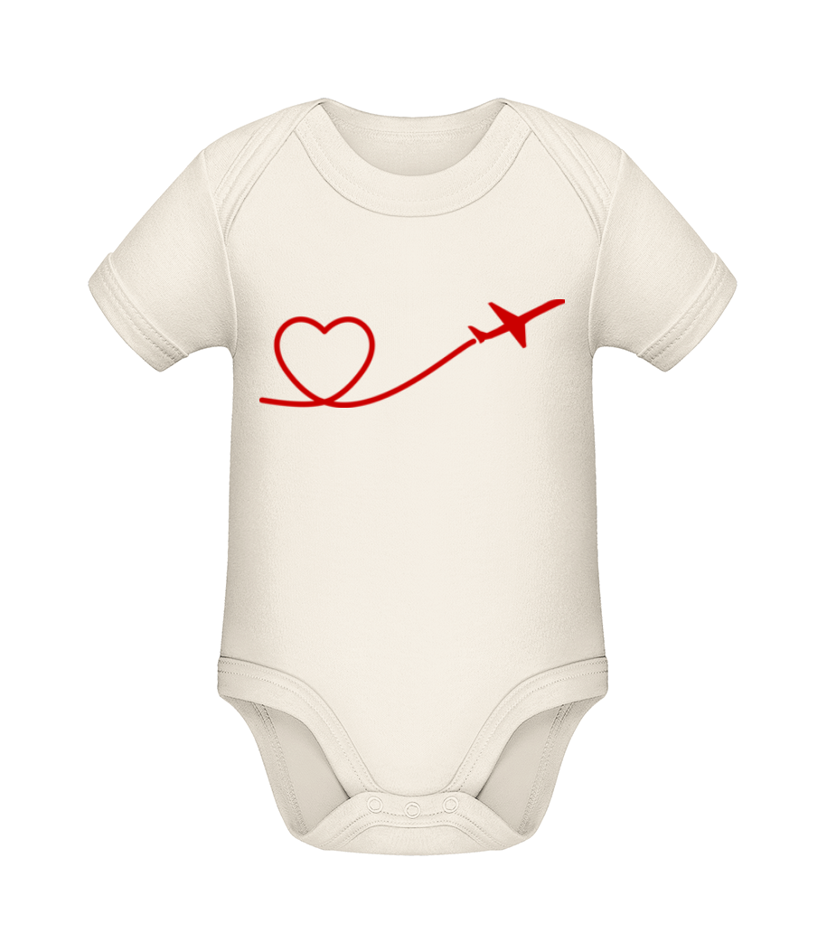 Dépliant Coeur · Body manches courtes bio