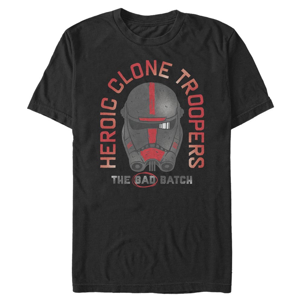 Star Wars - The Bad Batch - Skupina Heroic Batch - Männer T-Shirt - Schwarz - Vorne