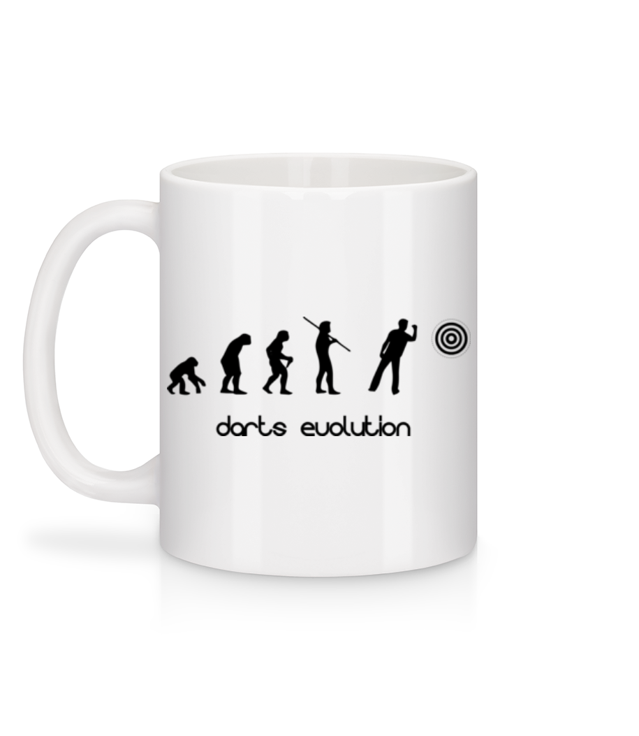 Aperçu: Darts Evolution - Mug en céramique blanc - Blanc - Derrière