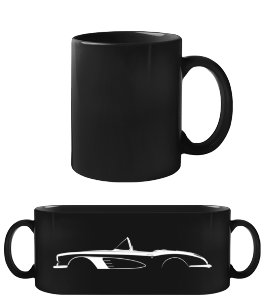 'Chevrolet Corvette C1 1958' Silhouette · Tasse Noire