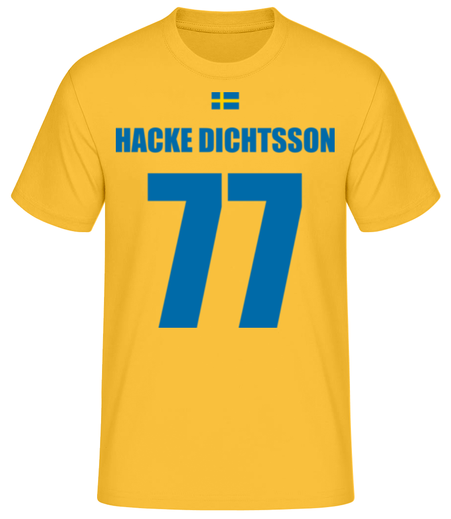 Schweden Fußball Trikot Hacke Dichtsson · Männer Basic T-Shirt