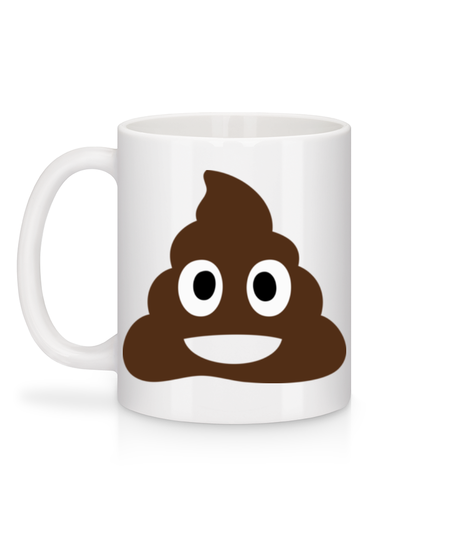 Aperçu: Emoji Tas De Merde - Mug en céramique blanc - Blanc - Derrière