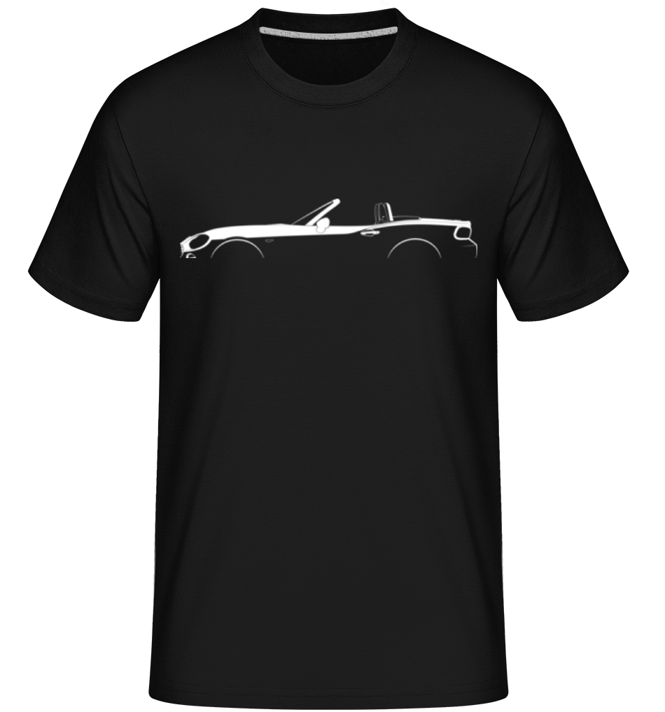 'Fiat 124 Spider (2016)' Silhouette -  T-Shirt Shirtinator homme - Noir - Devant