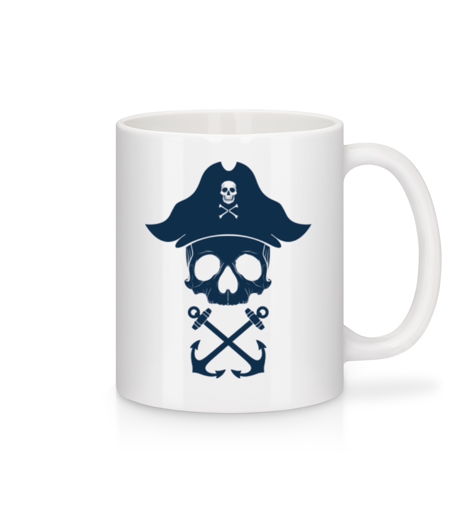 Aperçu: Crâne De Pirate - Mug en céramique blanc - Blanc - Devant