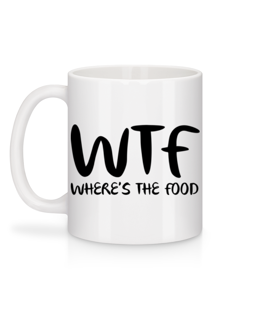Aperçu: WTF Where's The Food - Mug en céramique blanc - Blanc - Derrière
