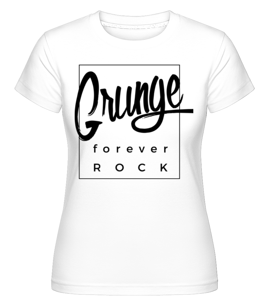 Aperçu: Grunge Forever Rock -  T-shirt Shirtinator femme - Blanc - Devant