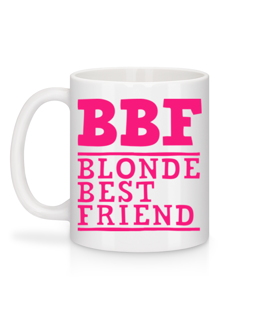 Aperçu: bff Blonde Best Friend - Mug en céramique blanc - Blanc - Derrière