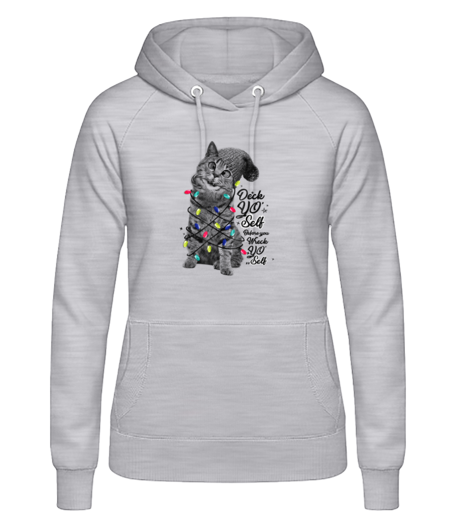 Chat De Noel · Sweat à capuche Femme