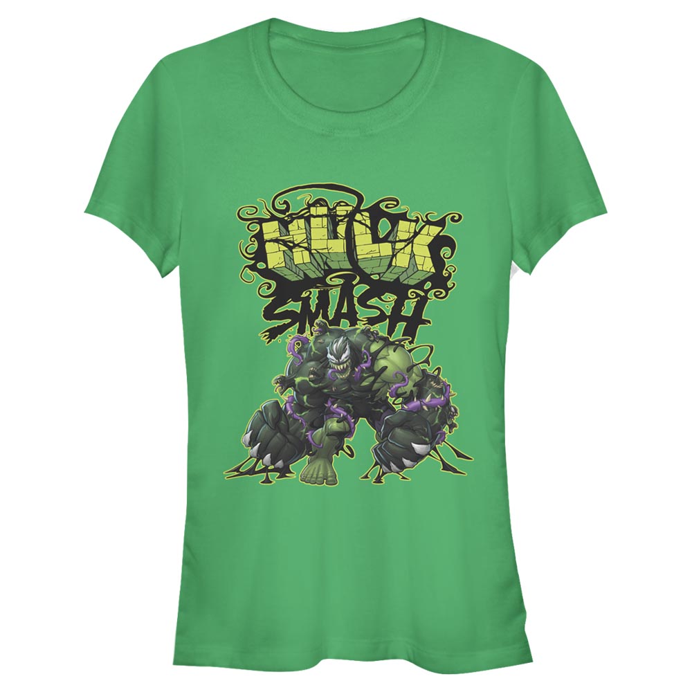 Aperçu: Marvel - Hulk Venom Smash - Femme T-shirt - Vert irlandais - Devant