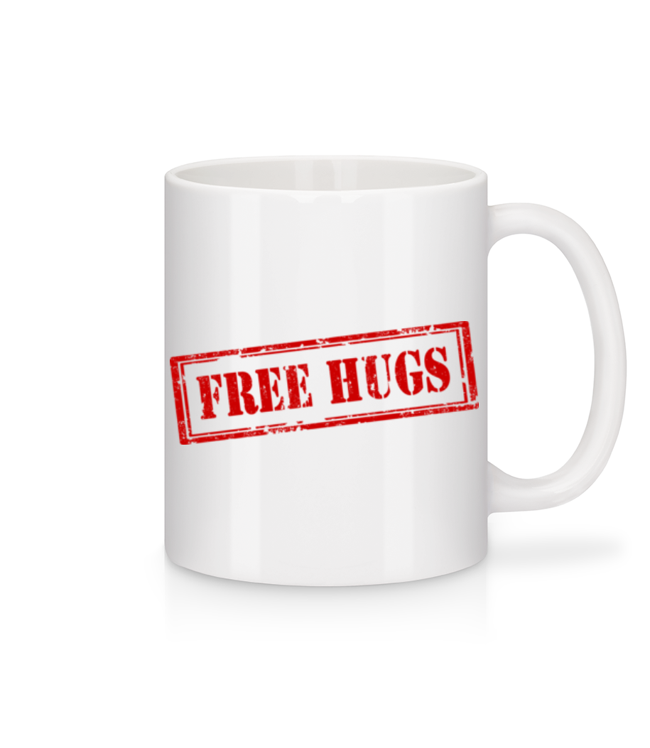 Aperçu: Free Hugs Sign - Mug en céramique blanc - Blanc - Devant