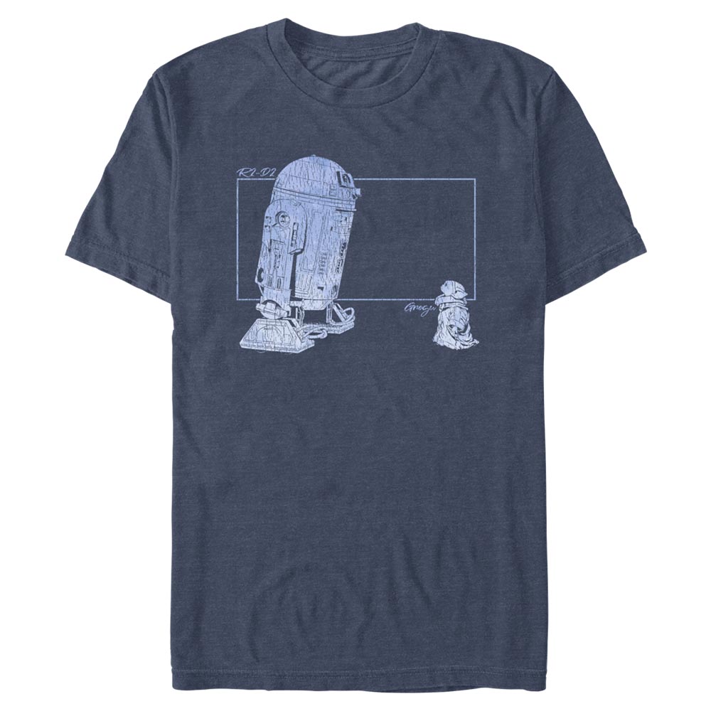 Star Wars - The Mandalorian - Grogu & R2D2 Grogu R2 Vintage - Homme T-shirt