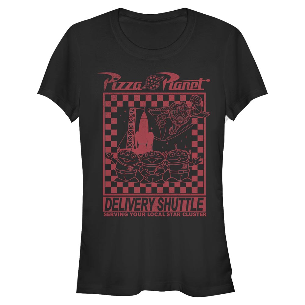 Aperçu: Disney - Toy Story - Aliens Pizza Planet Delivery - Femme T-shirt - Noir - Devant