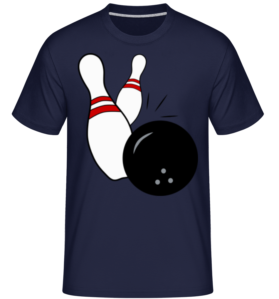 Boule De Bowling -  T-Shirt Shirtinator homme - Bleu marine - Devant