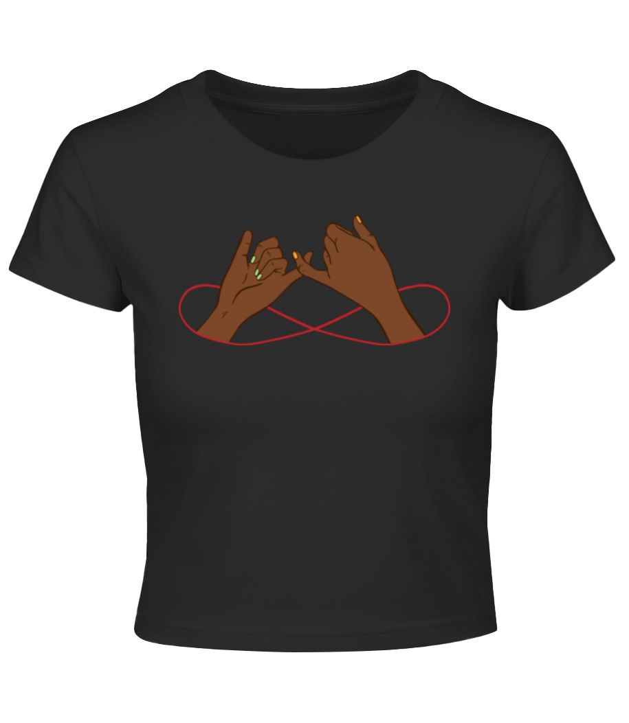 BFF Fingerschwur - Crop top - Noir - Devant