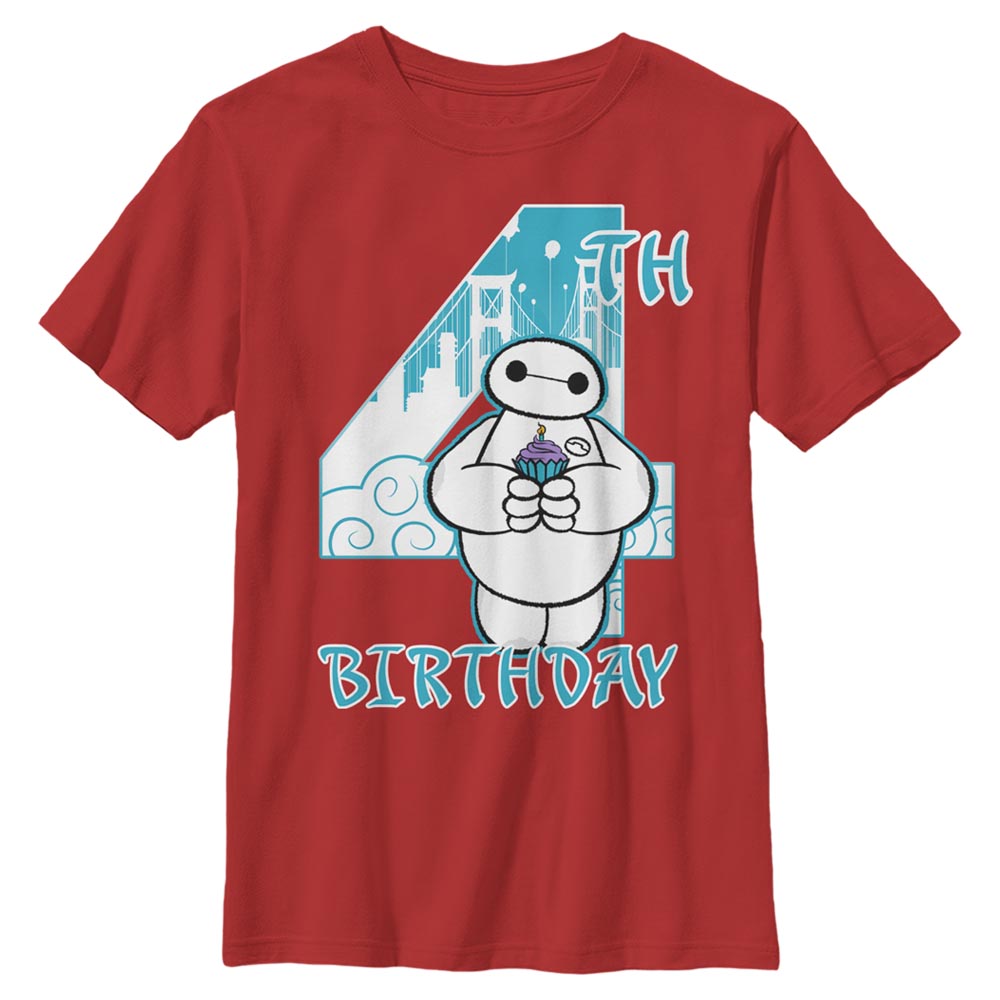 Disney - Les Nouveaux Héros - Baymax 4 Years - Birthday - Enfant T-shirt