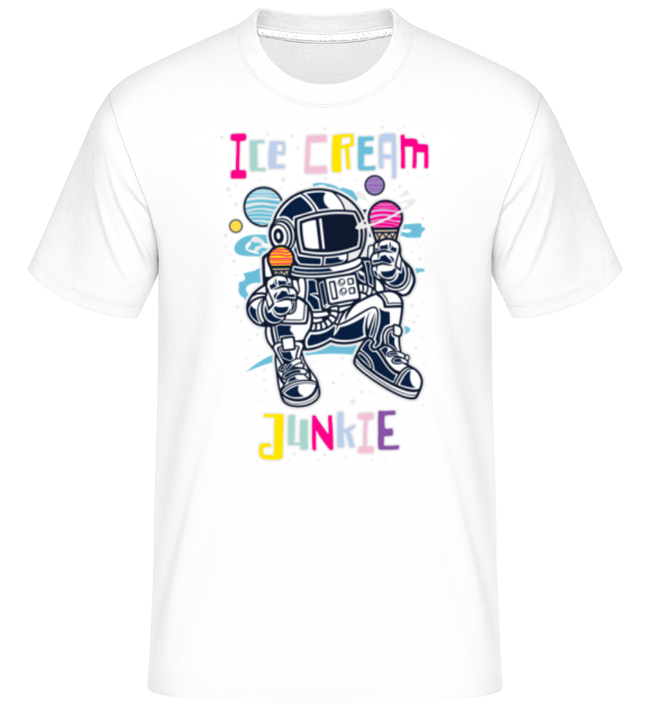 Aperçu: L'astronaute crème glacée -  T-Shirt Shirtinator homme - Blanc - Devant