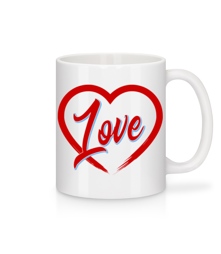 Heart Love · Mug en céramique blanc