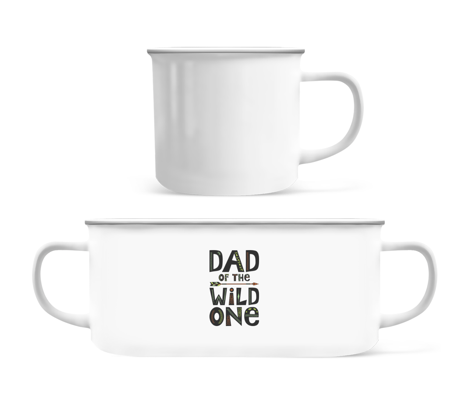 Dad Of The Wild One - Tasse Émaillée - Blanc - Devant