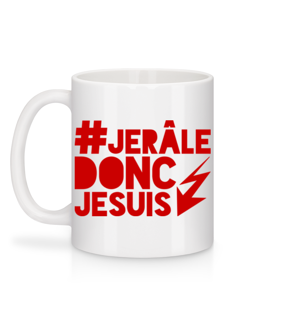 Aperçu: Donc Je Suis - Mug en céramique blanc - Blanc - Derrière