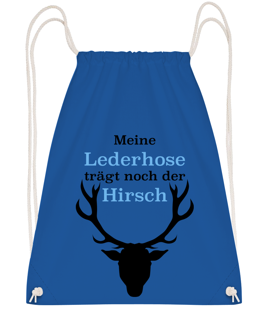 Vorschau: Meine Lederhose Trägt Noch Der H - Turnbeutel - Royalblau - Vorn