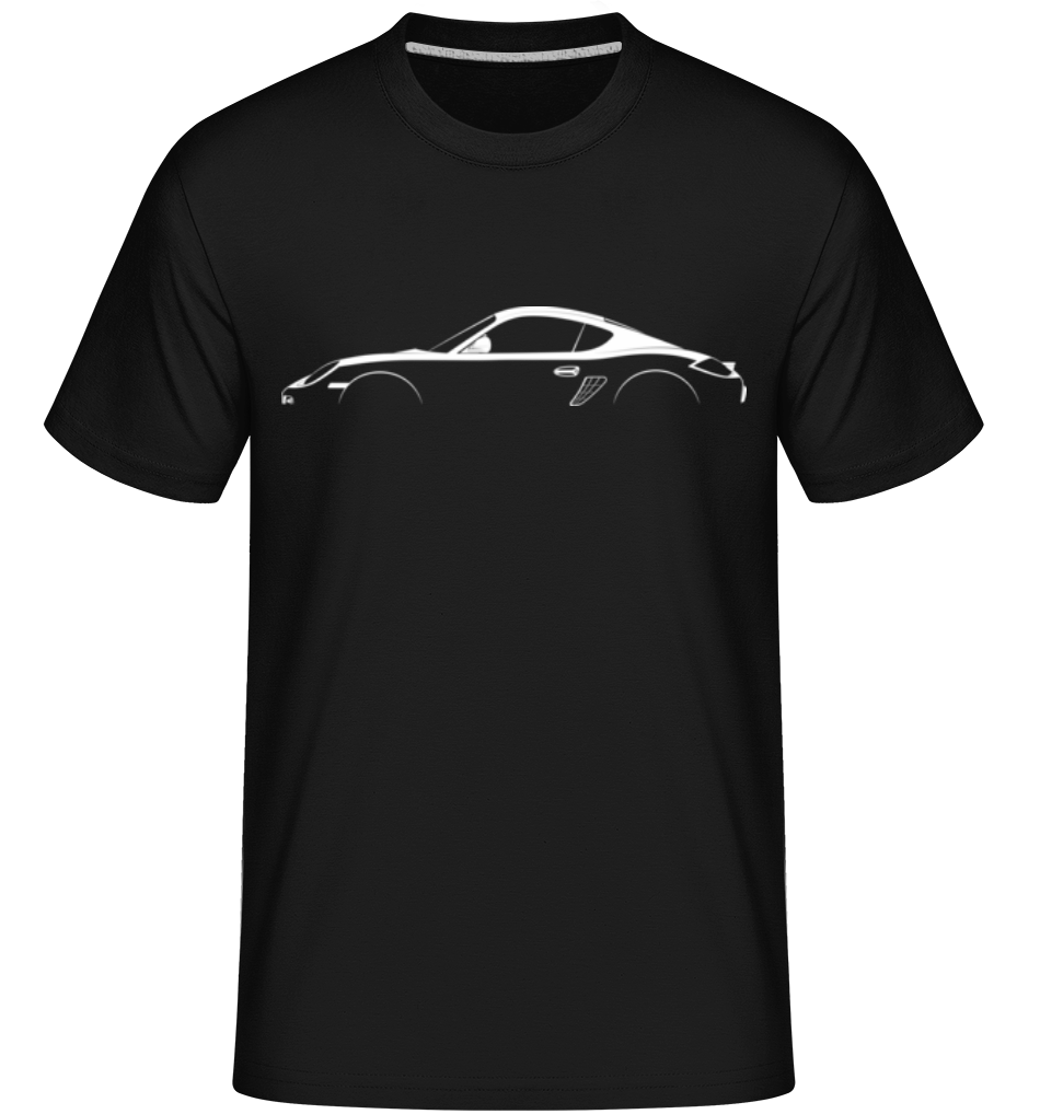 Aperçu: 'Porsche Cayman 987' Silhouette -  T-Shirt Shirtinator homme - Noir - Devant