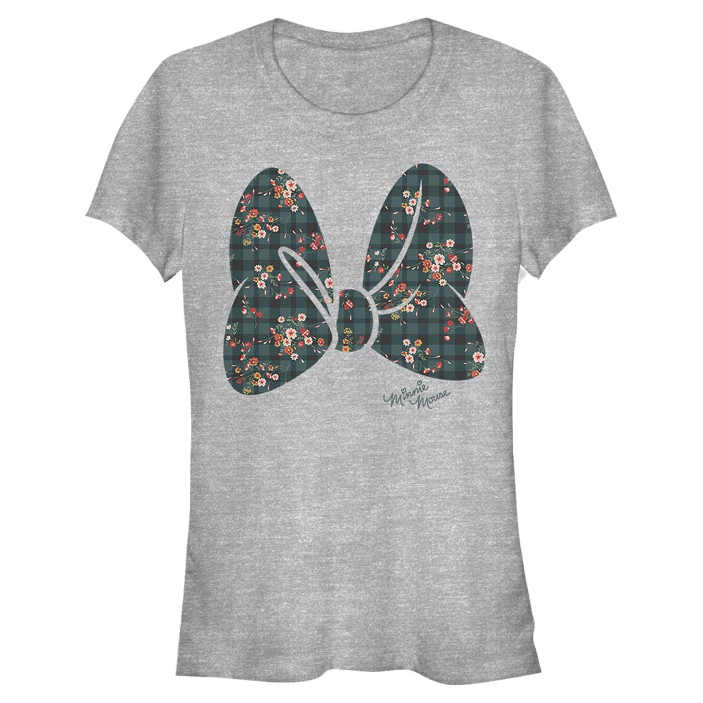 Disney Classics - Micky Maus - Minnie Maus Plaid Floral Bow - Frauen T-Shirt