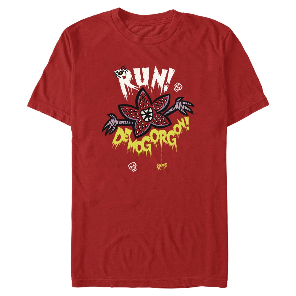 Netflix - Stranger Things - Demogorgon Run Away - Halloween - Homme T-shirt