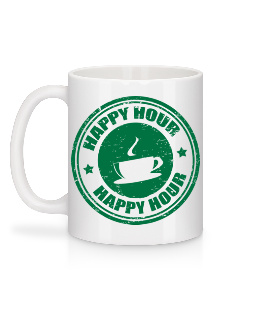 Aperçu: Happy Hour Coffee - Mug en céramique blanc - Blanc - Derrière