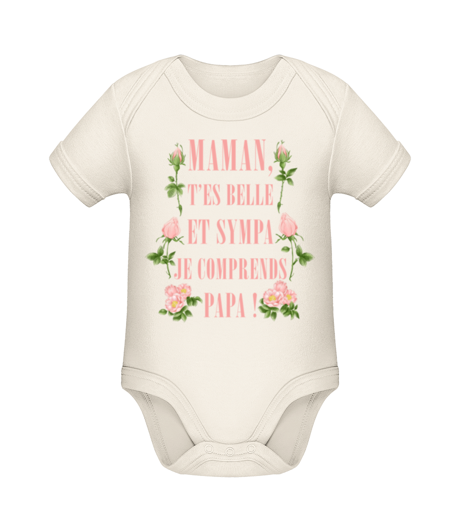 Maman T’es Belle · Body manches courtes bio