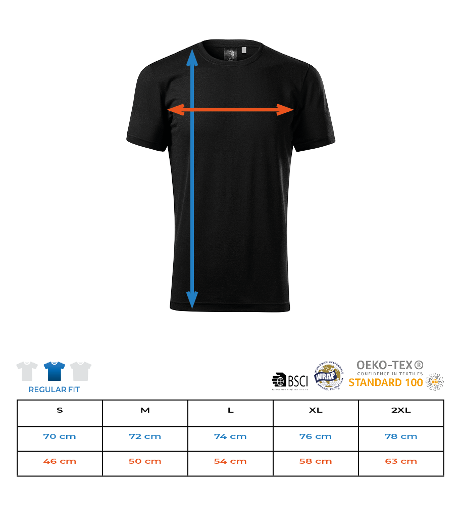 T-shirt mérinos Homme - Tableau des tailles
