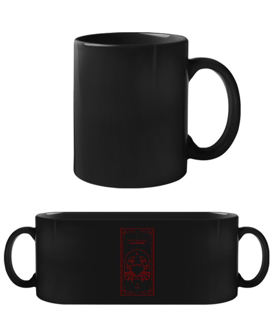 Art Déco Signe Astrologique Cancer · Tasse Noire